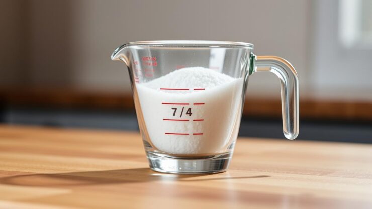 3/4 szklanki cukru ile to gram